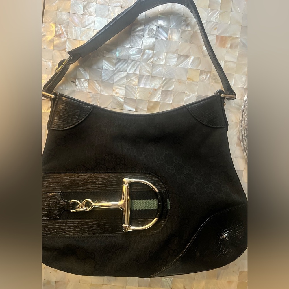 Authentic Gucci GG Canvas Hasler Hobo! Rarely used! Beautiful!